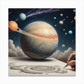 Sketching the Cosmos Canvas Print