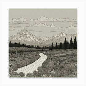 Road To The Mountains Canvas Print