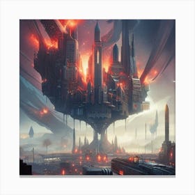 Futuristic City Canvas Print