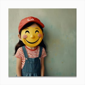 Default Smile Art Print 1 Canvas Print