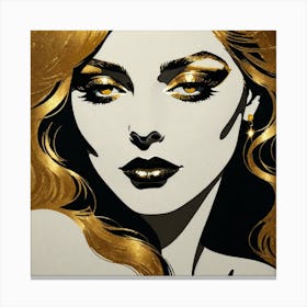 Gold And Black 3 Canvas Print