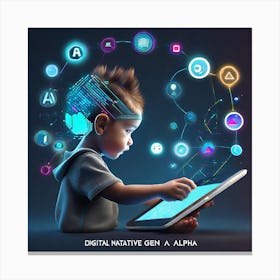 Digital Native Gen Alpha Canvas Print