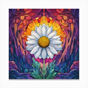 Flowers Stained Glass Sublimation 9 Canvas Print