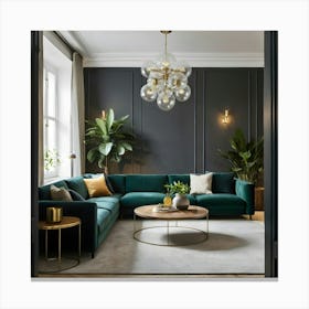 Modern Living Room 101 Canvas Print