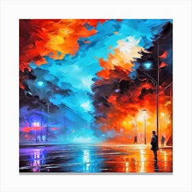 Night In The City 18 Canvas Print