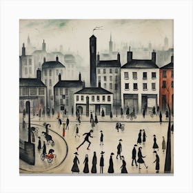 Jjc In Lowry Painting Canvas Print