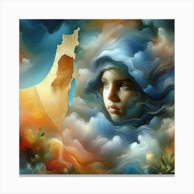 palestine  In The Clouds Canvas Print