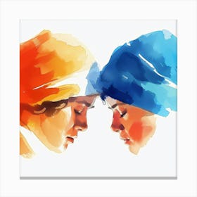 Two Women With A Pearl Turban Canvas Print