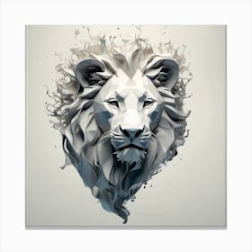 Abstract Lion Head Canvas Print