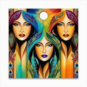 Three faces Canvas Print