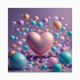 colorful hearts Canvas Print