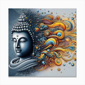 Buddha Greeting Card Canvas Print