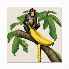 Banana Monkey Canvas Print