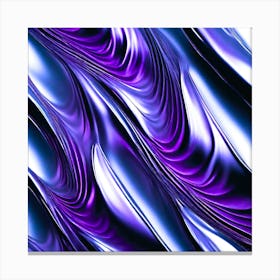 Abstract Liquid Purple Wave Canvas Print