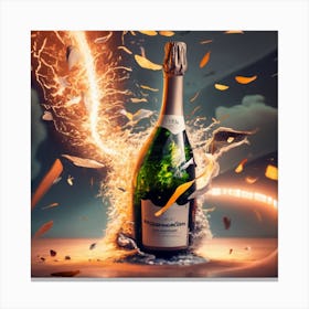 Bottle Of Champagne Canvas Print