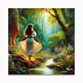 Girl In The Forest22 Canvas Print