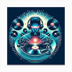 Dj Turntable Canvas Print