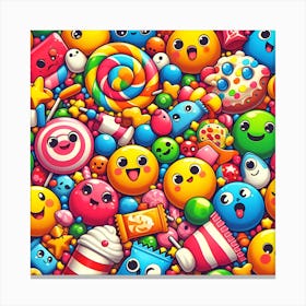 Candy Pattern Canvas Print