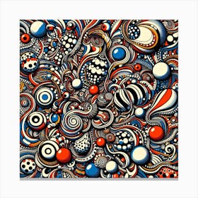 Abstract Psychedelic Painting Canvas Print