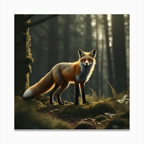 Red Fox In The Forest 56 Canvas Print