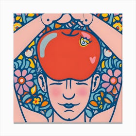 Apple Head Canvas Print