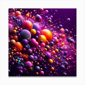 Abstract Colorful Spheres Canvas Print