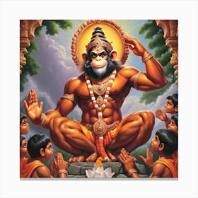 MY STRENGTH HANUMAN Canvas Print