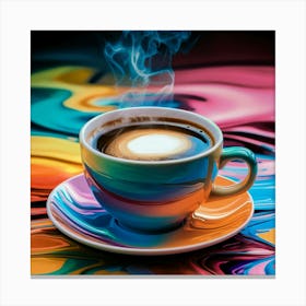 Colorful Coffee Cup Canvas Print