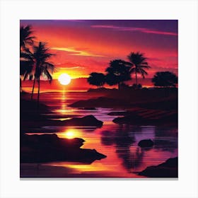 Sunset Painting 8 Canvas Print