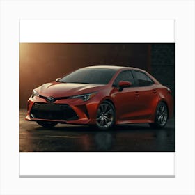 Default A Red Colour Car Which Is Toyota Corolla Model Realist 0 (1) Canvas Print