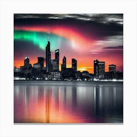 Aurora Lights Over Chicago Canvas Print
