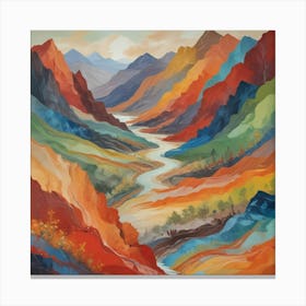 Canyons Of Color Canvas Print