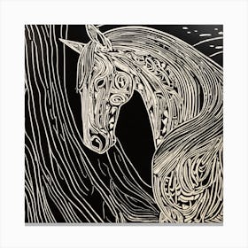 Horse In The Woods Canvas Print