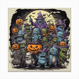 Halloween Monsters 3 Canvas Print