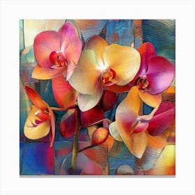 Orchids In A Vase Canvas Print