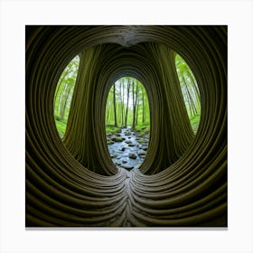 Tunnel In The Forest Canvas Print