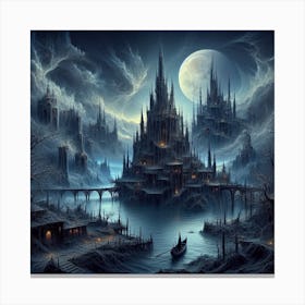 Gothic Fantasy Castle Canvas Print