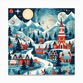 Christmas Village 25 Canvas Print