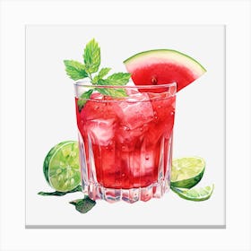 Watermelon Cocktail 2 Canvas Print