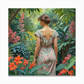 Into The Garden Ai Art Wall Art Design Illustration (30) Canvas Print