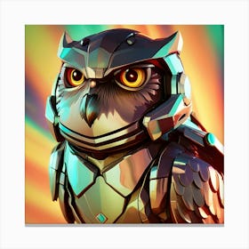 Robot Owl 2 Canvas Print