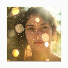 Golden Light Bokeh Canvas Print