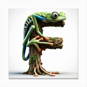 Funny Alpabet - F (Frog) Canvas Print