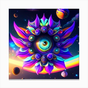 Psychedelic Flower Canvas Print