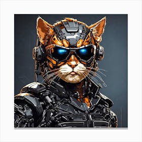 Robot Cat 4 Canvas Print