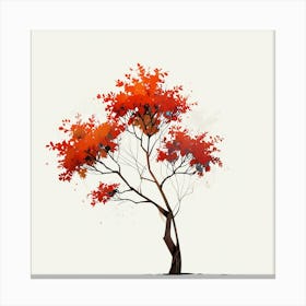 Abstract Rowan tree Canvas Print