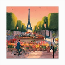 Paris Illustration Canvas Print