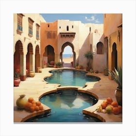 Mediterranean Pool Canvas Print