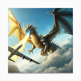 Rise Of The Silver Dragons 001 By Air Canvas Print