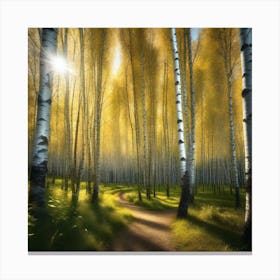 Birch Forest 56 Canvas Print
